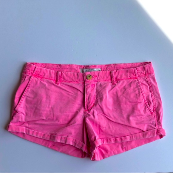 Neon Pink Chino Shorts 